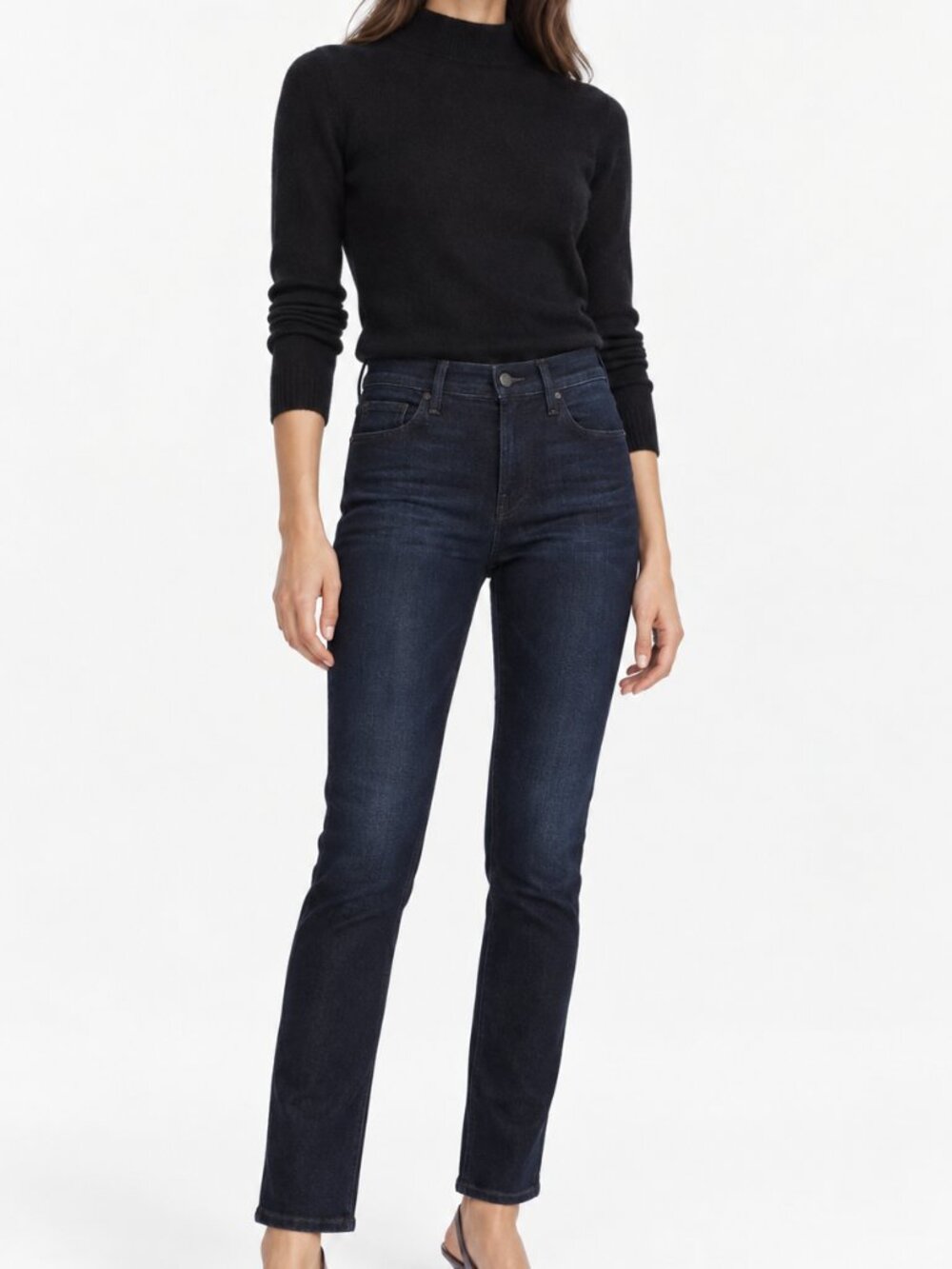 Mother The Mid Rise Dazzler Ankle Jeans Size 25 Now or Never Dark Wash